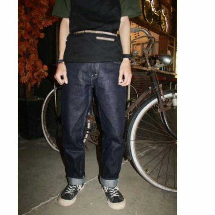 Wow Murah Meriah.. ORIGINAL FUCKMOUS ✅ DENIM SELVEDGE SHELSTICH 16 OZ BLACK INDIGO / DENIM SELVEDGE 