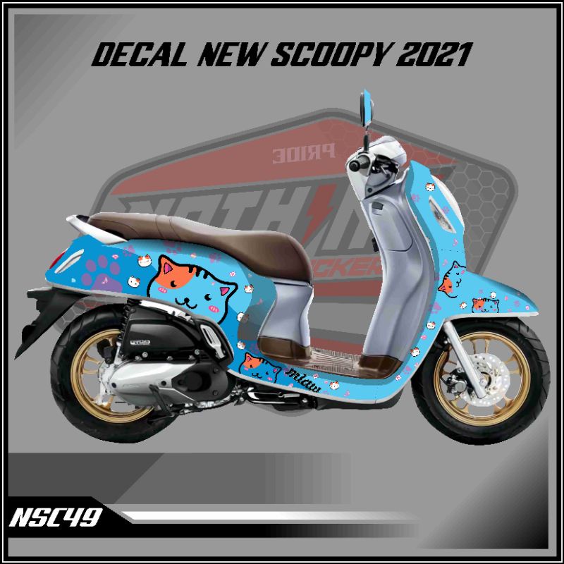 decal sticker full body scoopy 2021 miaw meow kucing cat