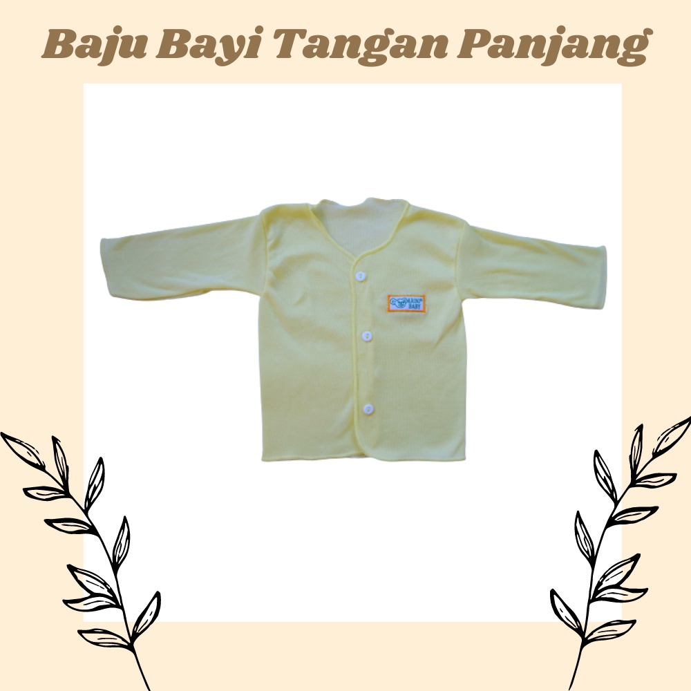 Baju Bayi Tangan Panjang Polos / Baju Bayi Panjang termurah