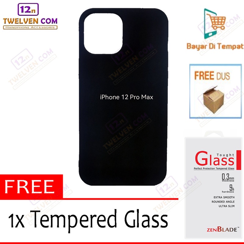 [FLASH SALE] Case Slim Matte Softcase iPhone 12 Pro Max - Free Tempered Glass