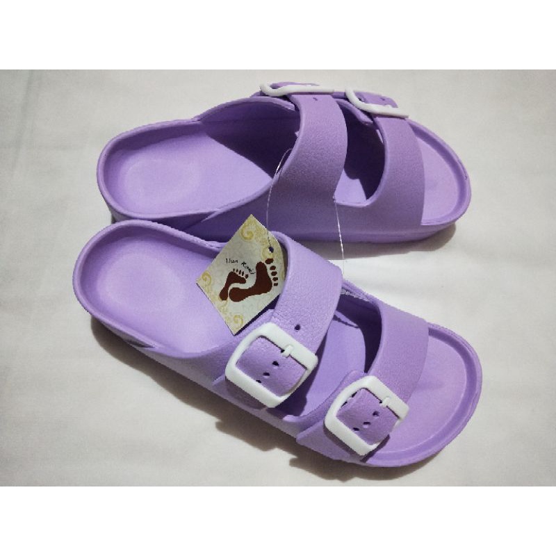 Sandal gesper ban 2 slip on merk DUA KAKI tinggi 3cm BP FINETIC Slippers