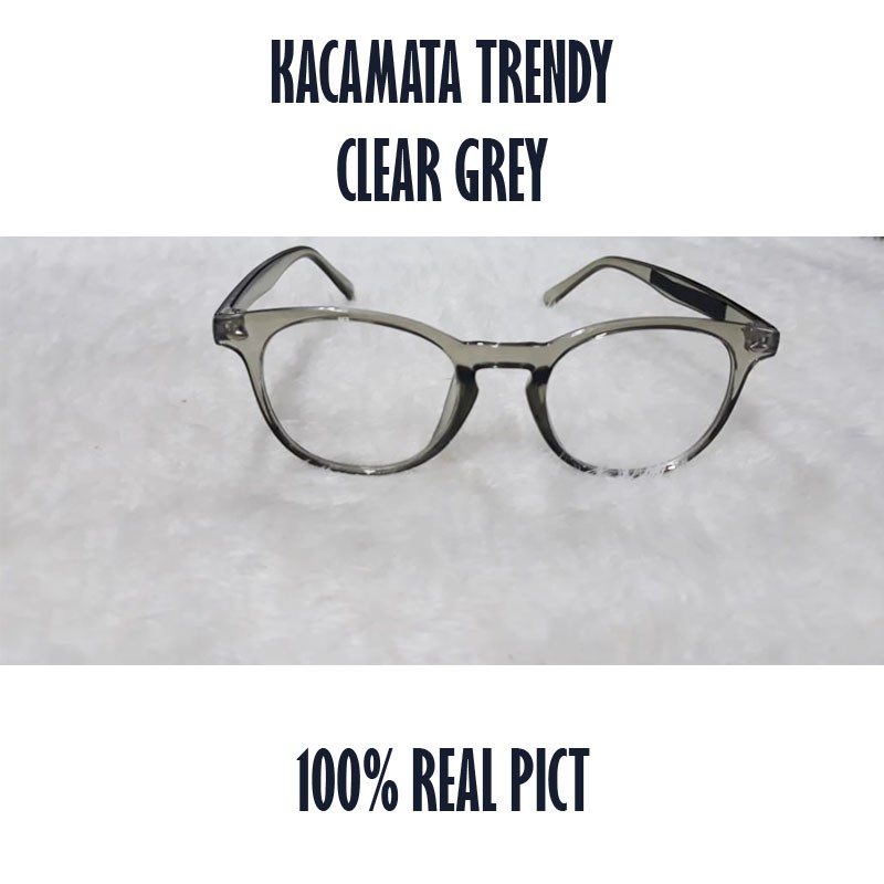 TERBARUU!!!Kacamata Gaya / Kacamata Sporty / Kacamata Santai / Clear Grey / nastushaa