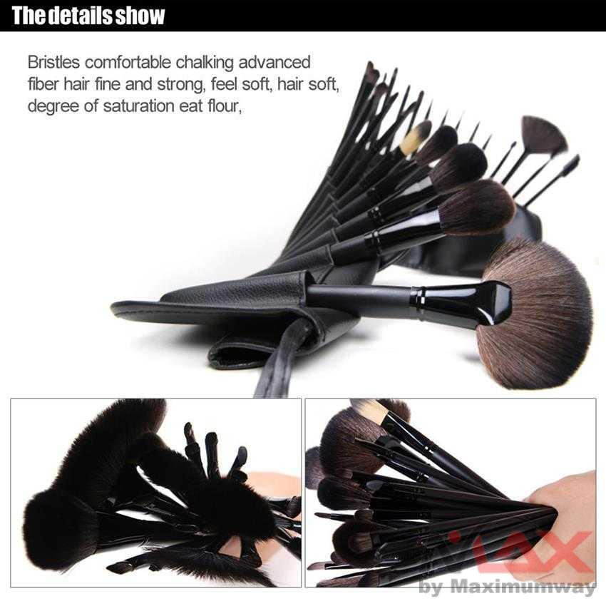 Biutte.co Kuas MakeUp 24 Set Profesional Salon Kecantikan Brush Set Rias plus Dompet Organizer 10/15/32pcs Makeup Brushes Set Kit Eye Shadow Foundation Professional Powder Concealer Contour Blending Brush Maquiagem