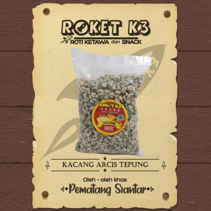 

Kacang arcis tepung Cemilan Makanan RIngan Snack Jajanan Oleh-Oleh