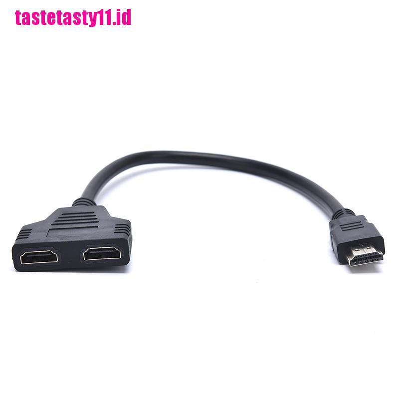 Kabel Adapter Splitter HDMI Male Ke Dual HDMI Female 1 Ke 2 Arah