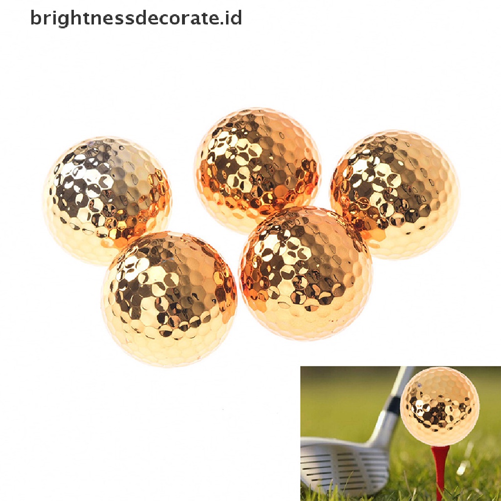 1pc Bola golf Warna Emas