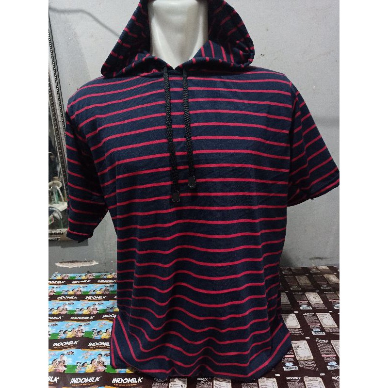 kaos hoodie navy pink kecil size S-5XL