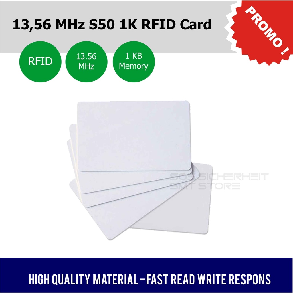 Kartu RFID Card 13.56 MHz S50 1K / 13,56 MHz Smart Card