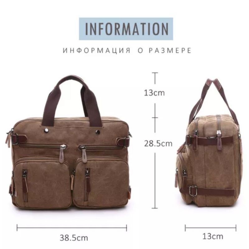 tas mugu 3 in 1 8691 ( tas selempang,ransel,tenteng/jinjing,tas laptop,tas pria,wanita