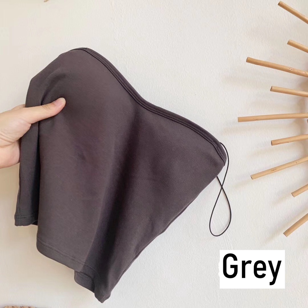 Honesty-059 TANKTOP BRA WITH CUP - BH SINGLET ATASAN WANITA IMPORT-GREY