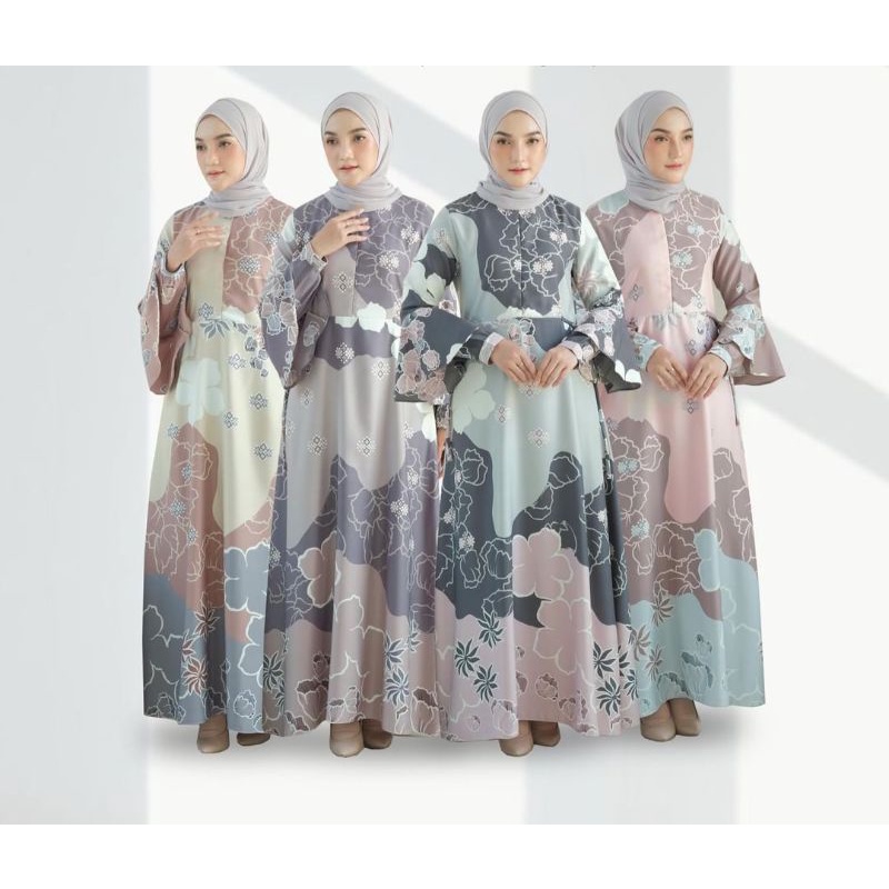 nisrina dress azmeela / baju gamis / gamis syari / dress remaja / baju kondangan / gamis kondangan /