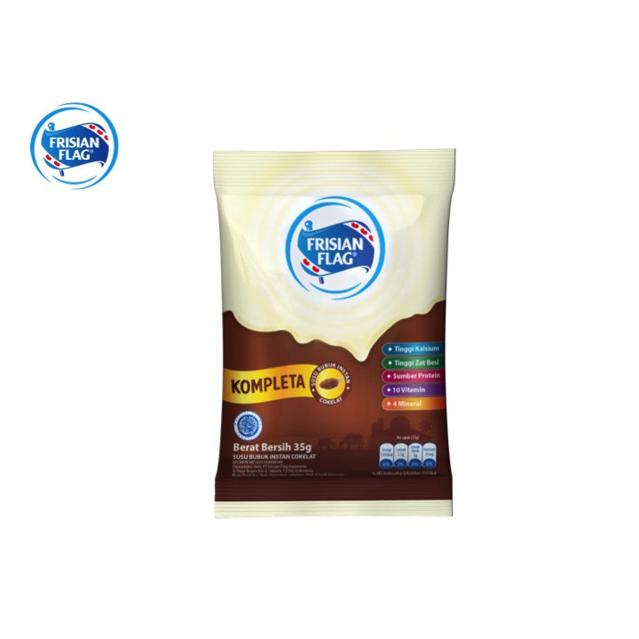 

[ 1 Renceng ] FRISIAN FLAG SUSU BUBUK INSTANT KOMPLETA CHOCOLATE 35g