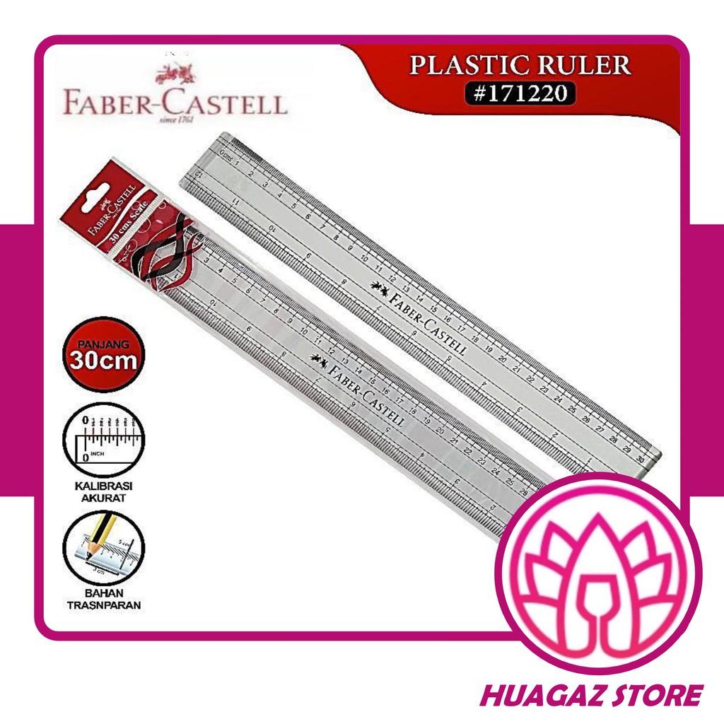 

Penggaris 30 Cm/Scale B-PS 12"/30cm Faber Castell