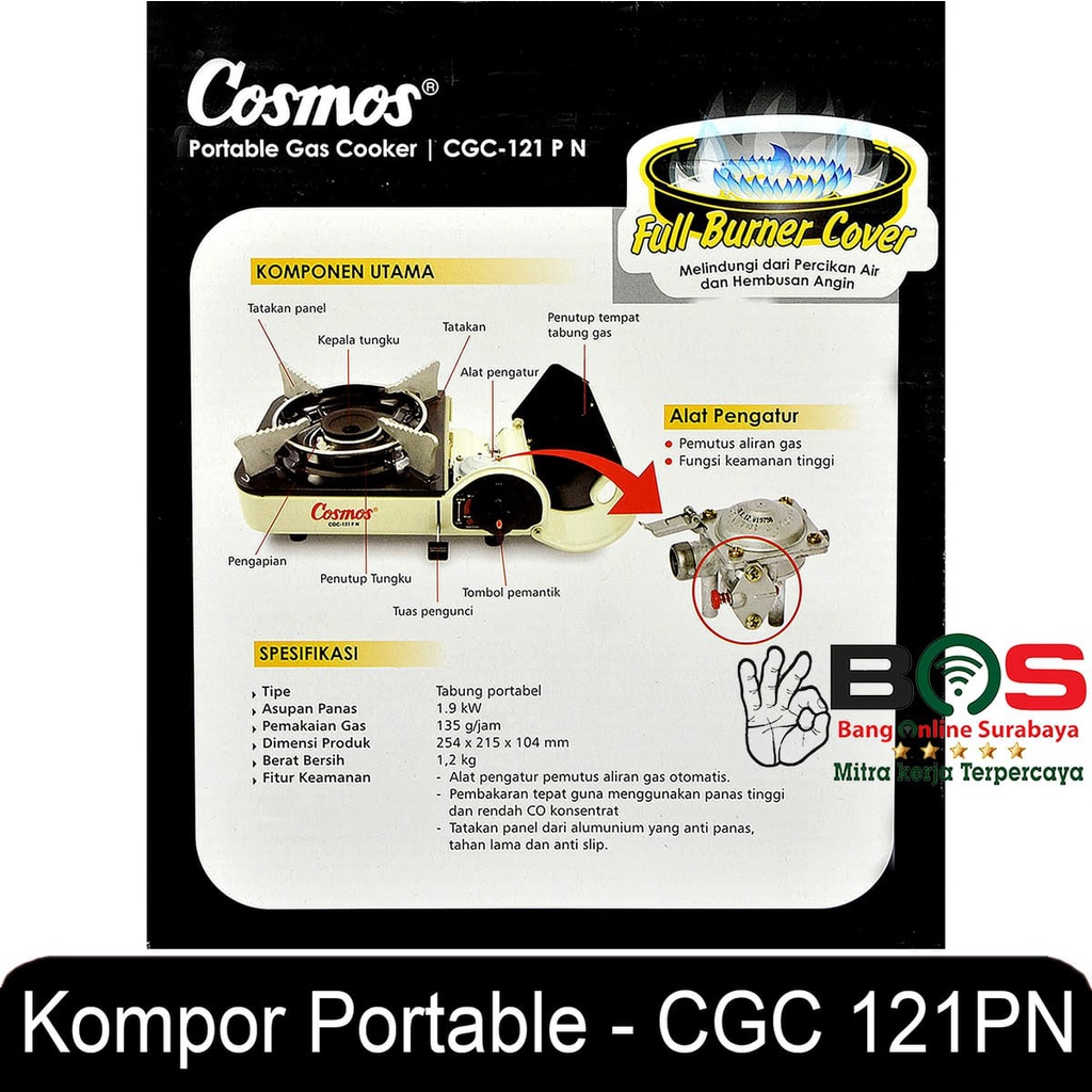 Kompor Gas Cosmos CGC 121 PN Kompor Camping CGC-121 PN Cosmos Kompor Gas