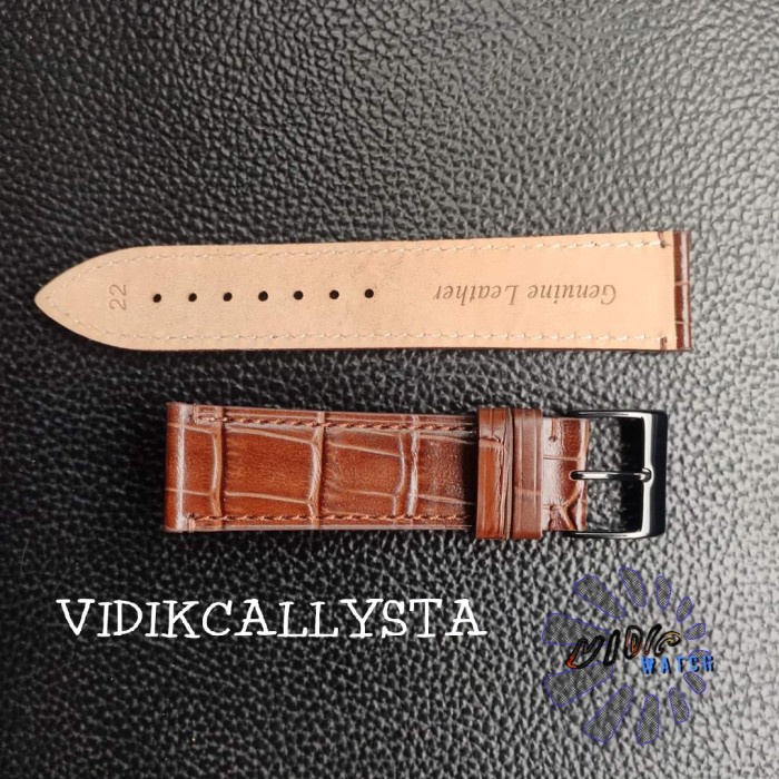 STRAP TALI KULIT JAM TANGAN TIPIS VICTORY 20MM 22MM 20 22