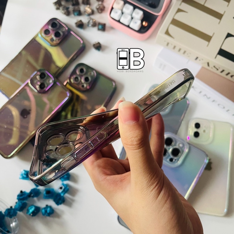 Hologram Pro Camera 6D Premium Glitter Iridescent Soft Case iPhone X XR XS 11 12 13 PRO MAX
