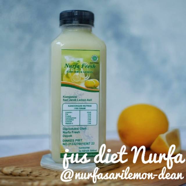 

MINUMAN DIET SEHAT ALAMI Nurfa Sari Lemon 250ML/SARI LEMON ASLI/NURFA FRESH/LEMON