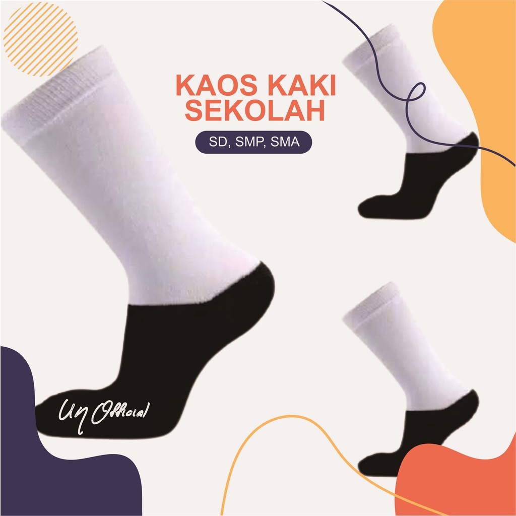 Kaos Kaki Anak Sekolah SD SMP SMA - Premium