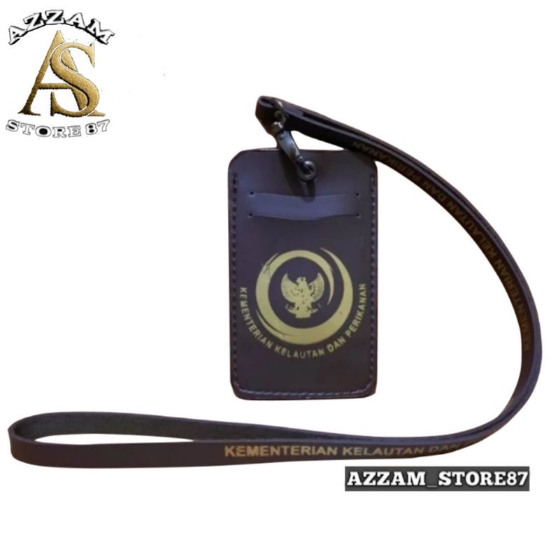 

Holder ID Card Kulit - Tali Lanyard Nametag KKP