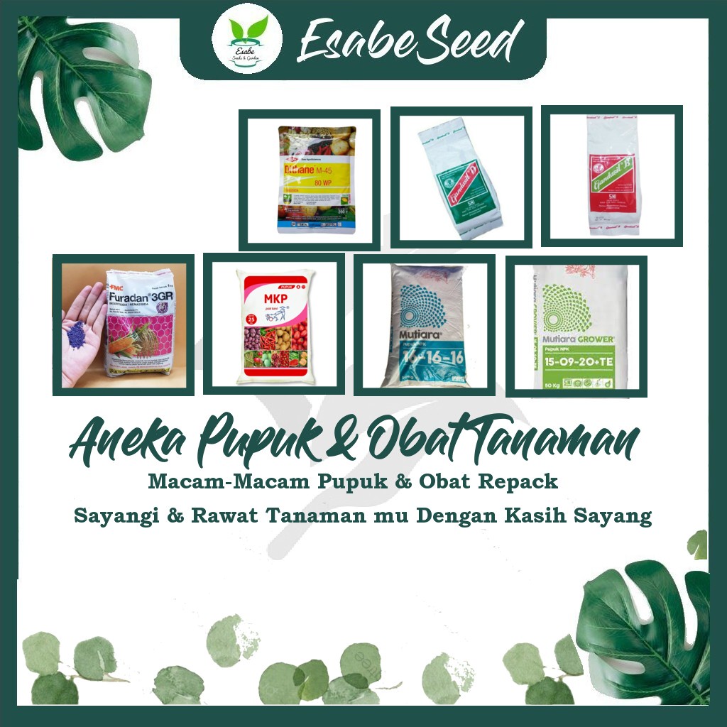 Aneka Jenis Pupuk Dan Obat Tanaman Bunga Hias Sayuran Buah NPK Grower Fungisida Furadan MKP Gandasil