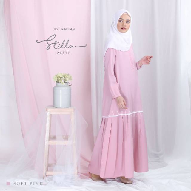 Stilla Dress baju gamis dress remaja muslimah syari busui casual hijab syari gamis remaja murah terb