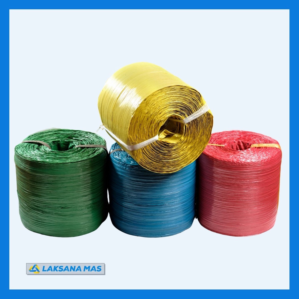 

Tali Rafia Rol Besar 5Kg Tali Plastik Warna Matte (Merah, Biru, Kuning, Hijau) 2469M Kuat