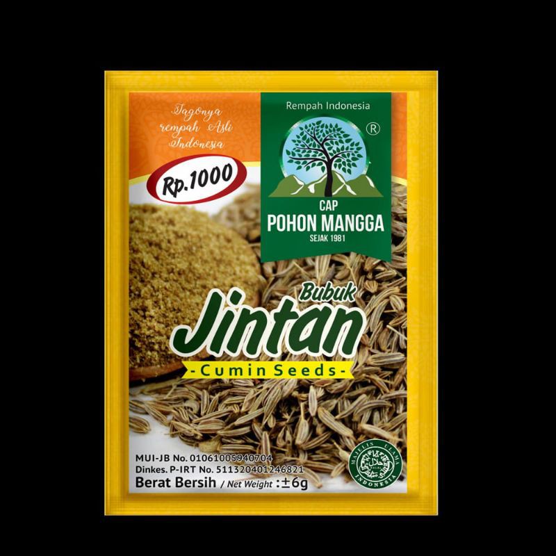 

Bumbu Jintan Serbuk Cap Pohon Mangga 6g