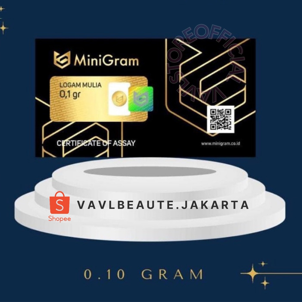 Logam Mini/ Mini Gram 0.1 Emas 24 Karat Mini Gold