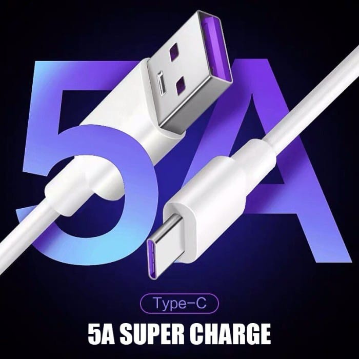 Kabel Data Charger Turbo 5A Support Super Fast Charging USB Type-C - Micro USB - Lightning