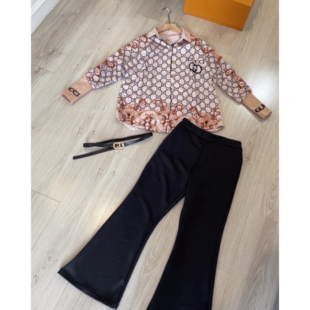 SETCEL DIO ( kemeja + kulot )-Combi gc