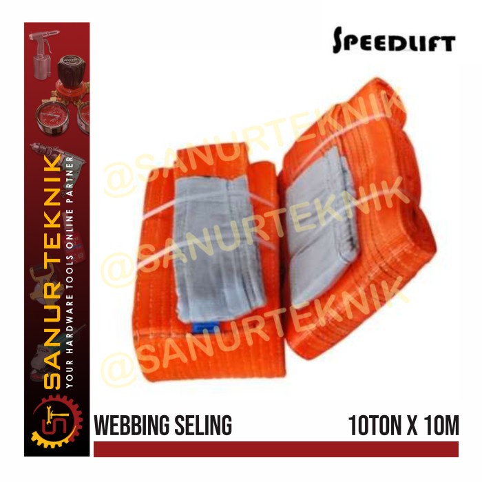 SPEEDLIFT Webbing Sling Webing Seling Sling Belt 10TON x 10MTR 10Tx10M