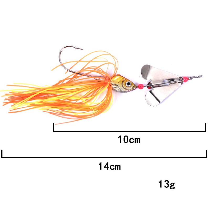 1pc Umpan Pancing Spinner Spoon 10cm 13g Untuk Memancing Ikan Bass