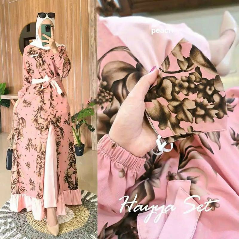 hayya set premium + mask/gamis/hijab/syari