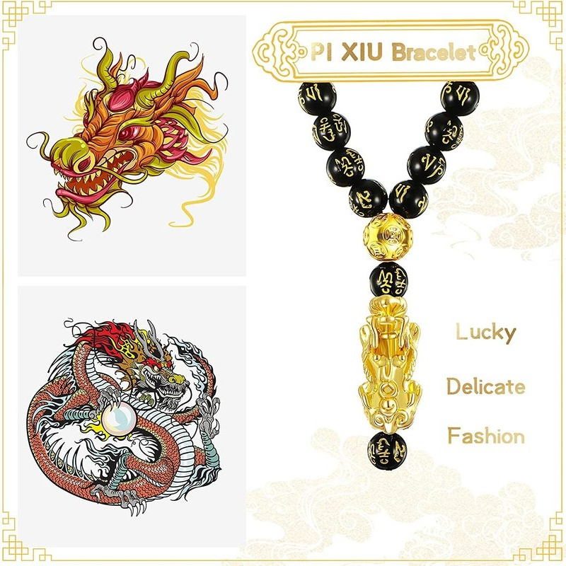 Manik-manik Bola Jimat Feng Shui 3D Bahan Alloy Untuk Membuat Perhiasan Gelang Handmade DIY Charms