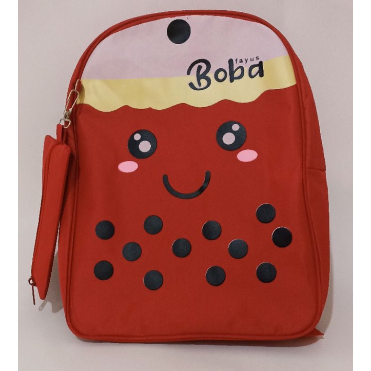 Tas Ransel Sekolah Anak Perempuan TK SD Karakter Boba Bubble Drink Murah/TAS ANAK SEKOLAH PEREMPUAN/TAS ANAK SEKOLAH TK