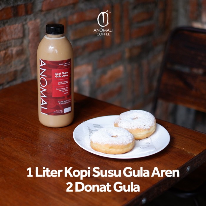 

(BISA COD) Kopi Susu Gula Aren 1 Liter (khusus kurir instant & same day) - +Donat Gula