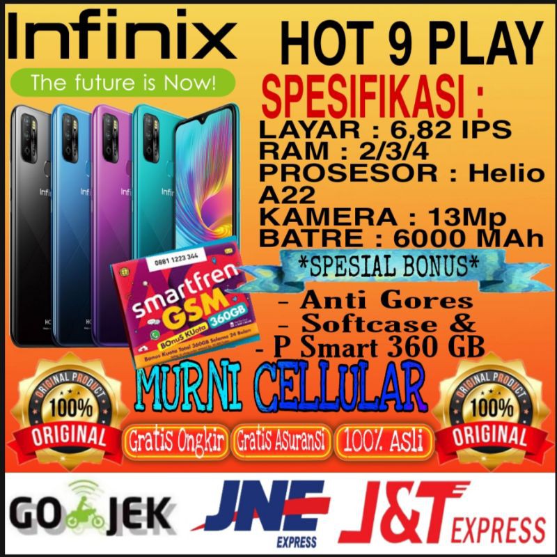 INFINIX HOT 9 PLAY Ram 4/64 GB , 3/64 GB ,2/32 GB