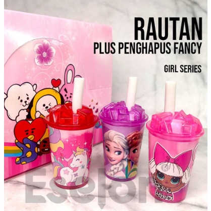 

Rautan gelas cup+ penghapus karakter