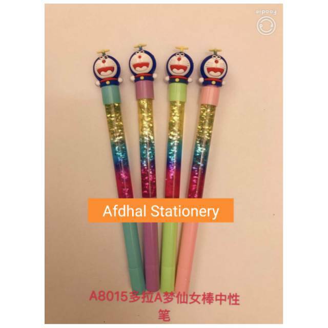 

Pen gel doraemon gliter air keren 12 pcs
