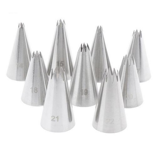 Open Star Icing Piping Nozzles (9pcs)