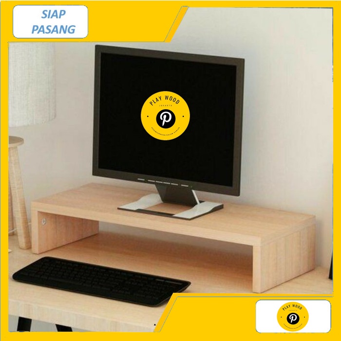 Dudukan Alas monitor/meja dudukan monitor stand kayu