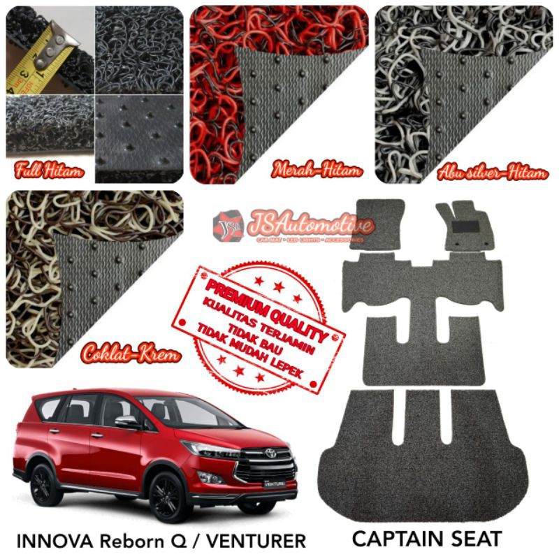 Jual Karpet Mie Premium Innova Reborn Q Venturer Trd Captain Seat Full Bagasi Bahan Warna