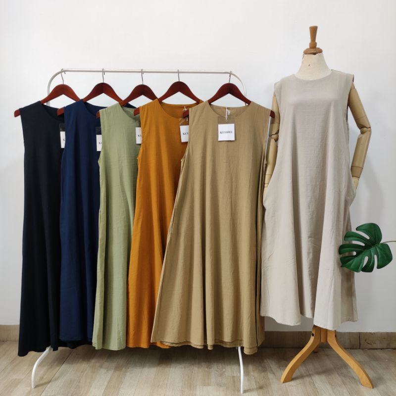 Long dress katun simple look import bkk bangkok hk chn china