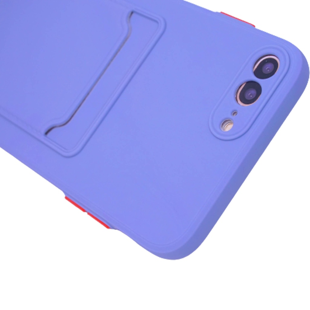 Softcase Pocket Card Wallet Full Cover Matte Rubber Silicone TPU - Xiaomi Redmi 9A | Redmi 9C | Poco M3/ Redmi Note 9 4G | Redmi Note 8