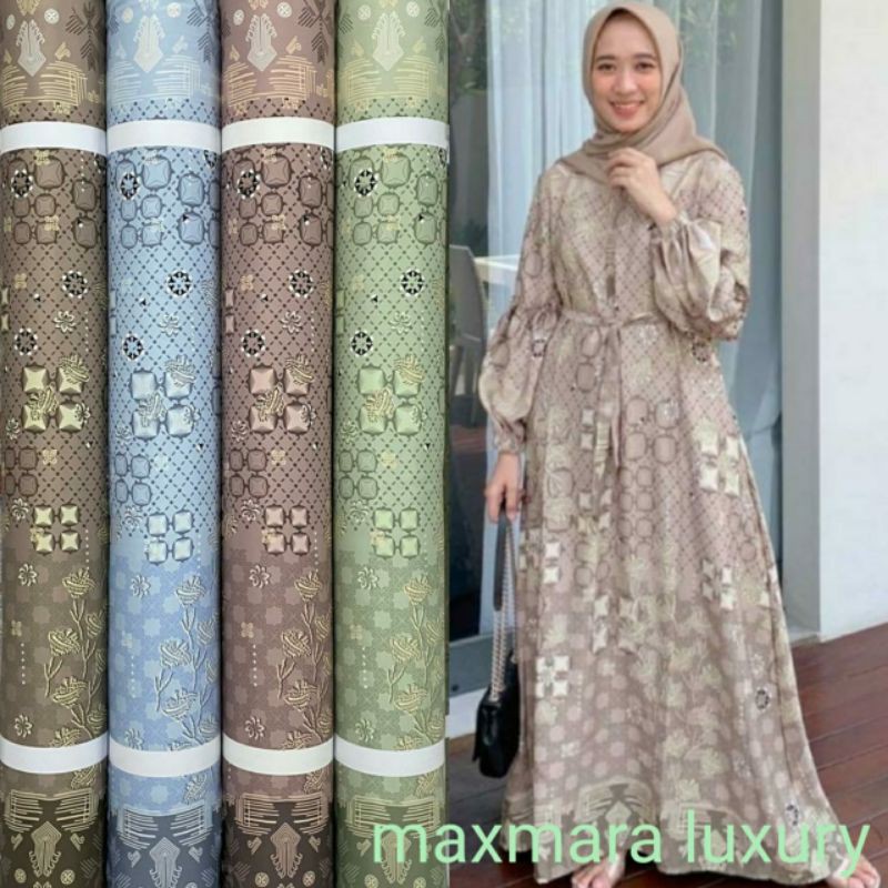 Kain Gamis Maxmara Lux Motif Fajero harga setengah meter