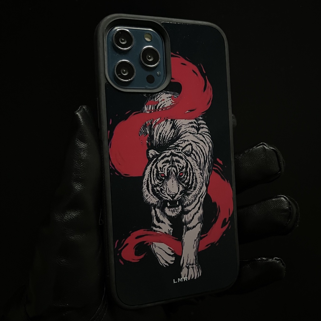 Lamora Men LMR RedE Tiger iPhone Case - Casing iPhone 6 6s 6+ 6s+ 7 7+ 8 8+ X Xs Xr XsMax 11 Pro Pro