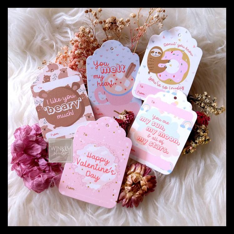 

25PCS HANG TAG VALENTINE HANGTAG VALENTINE'S DAY KARTU MINI VALDAY CU BERKUALITAS