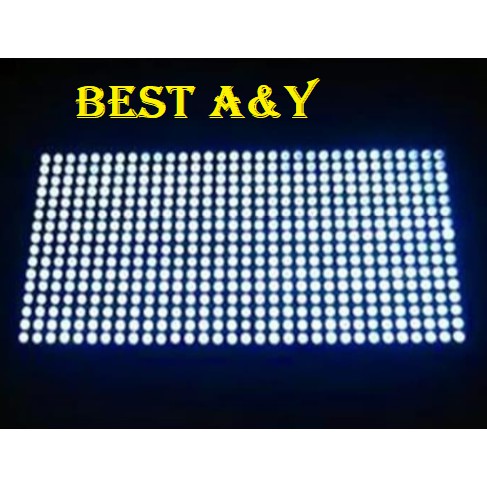 LED Display P10 SMD Running Text Full Outdoor White Putih 32x16