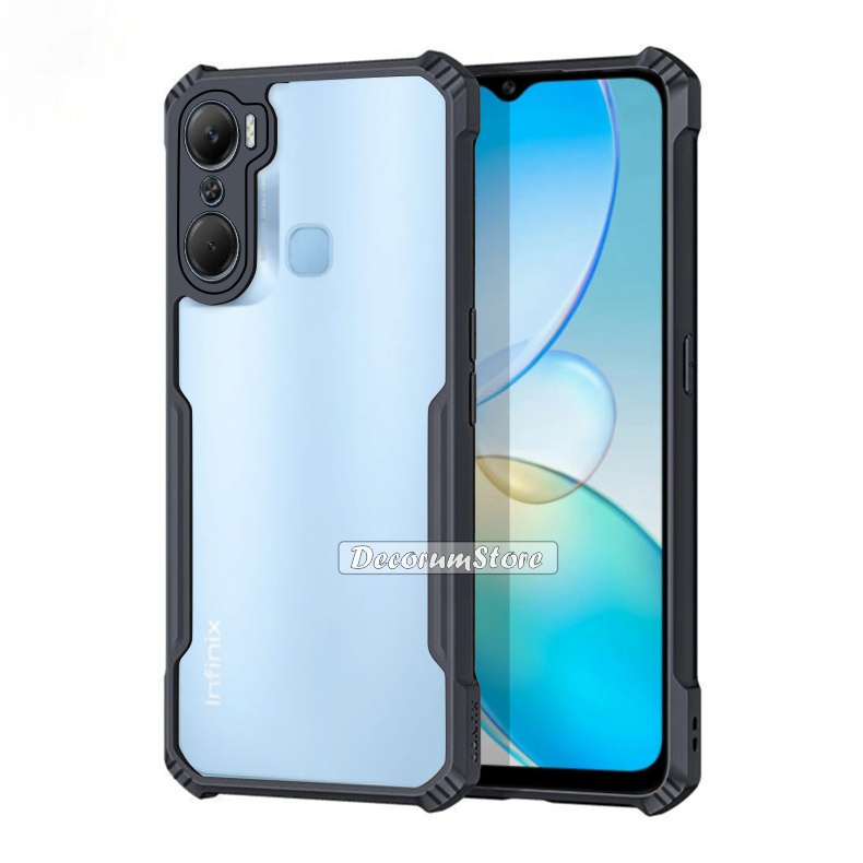 PROMO Case INFINIX HOT 12 PRO NFC Shockproof Fusion Armor Transparant Casing Handphone