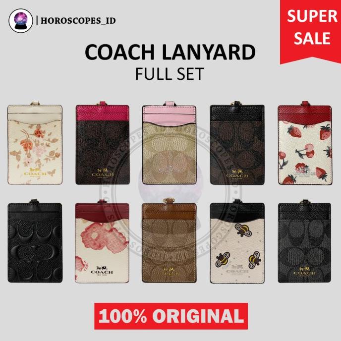Promo Id Card Holder / Lanyard / Name Tag Holder - Gantungan Coach Original